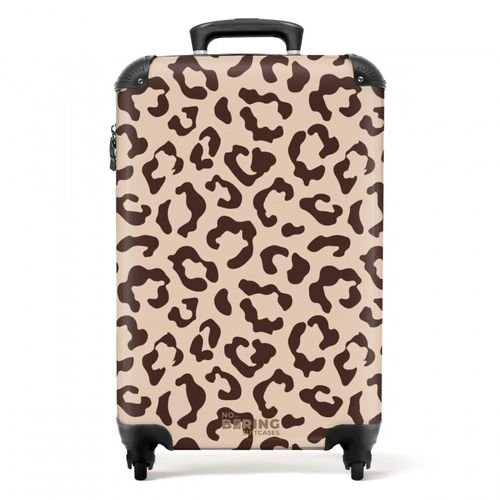 Dierenprints - Panterprint koffer in bruin en beige