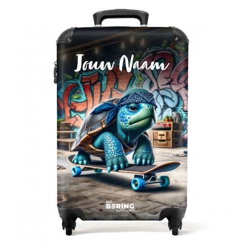 Koffer met naam – Skater schildpad