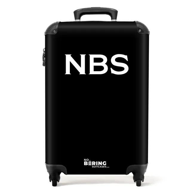 Koffer -Koffer - Zwart met witte letters