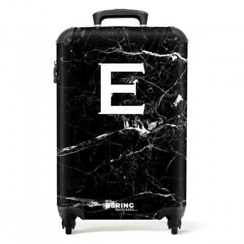 Marmer look - Letter E - Zwart