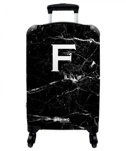 Marmer - Zwart - Letter F