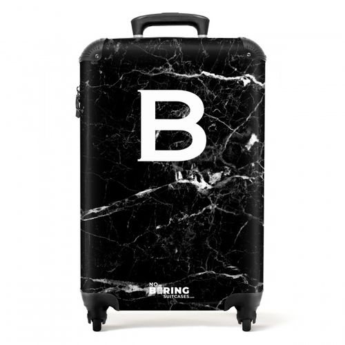Marmer - Letter B - Zwart - Marmer print
