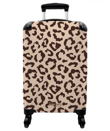 Dierenprints - Panterprint koffer in bruin en beige