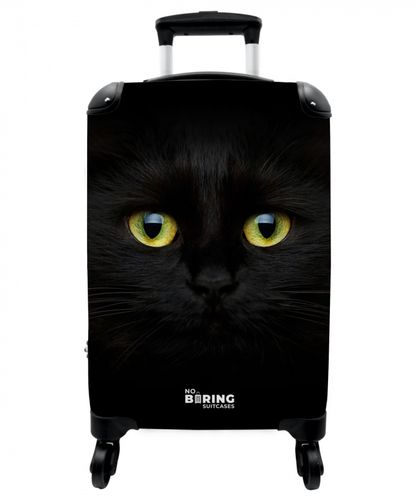 Zwarte kat met felle ogen
