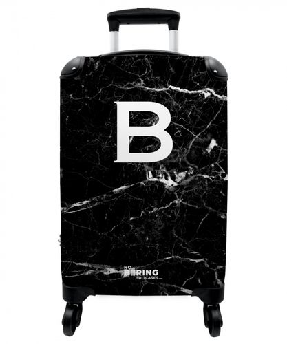 Marmer - Letter B - Zwart - Marmer print