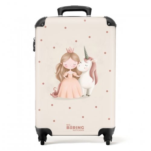 Prinses en een eenhoorn in pastel kleuren