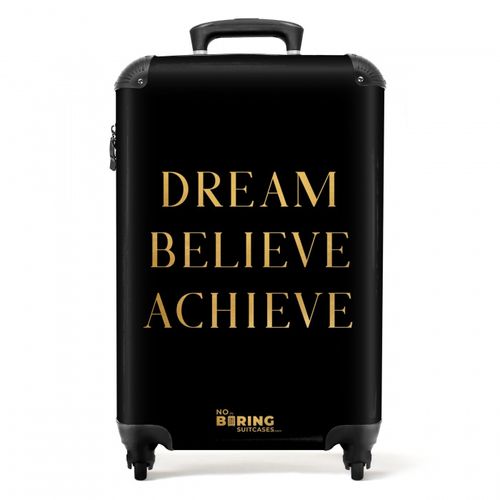Quotes - Dream believe achieve - Goud - Zwart - Luxe