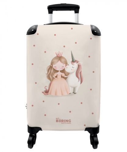 Prinses en een eenhoorn in pastel kleuren