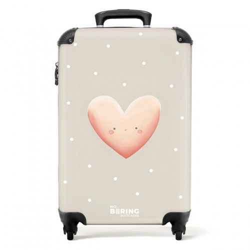 Roze hart omringd door beige stippen