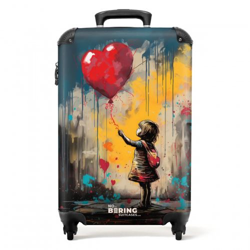 Meisje met ballon in graffiti stijl