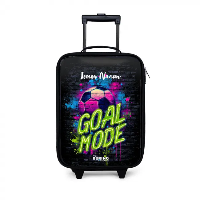 Kinderkoffer met naam - Neon - Graffiti - Voetbal - Kleurrijk