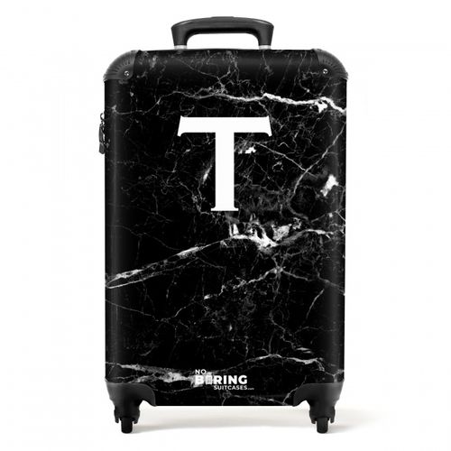 Letter T - Marmer look - Zwart
