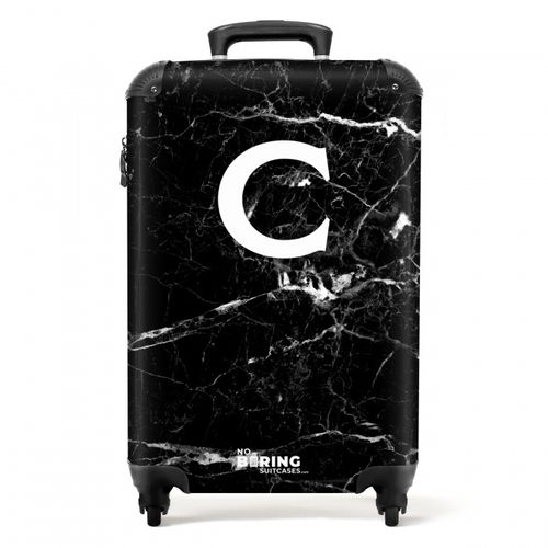 Marmer look - Zwart - Letter C
