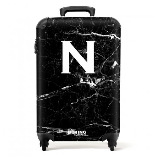 Letter N - Marmer - Zwart - Marmer print