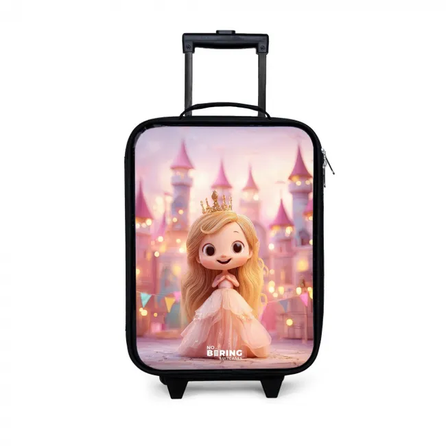 Kinderkoffer - Zwart - Prinses - Roze - Kasteel