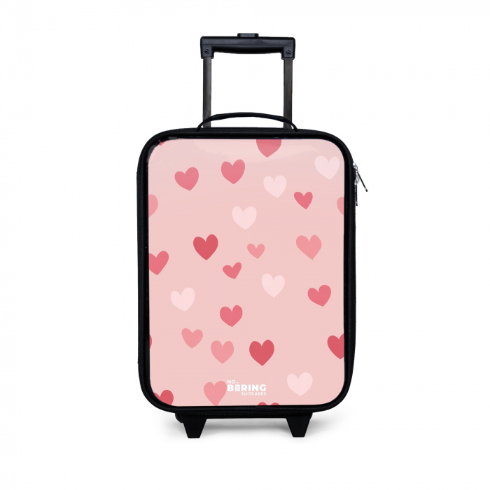 Hartjes Kinderkoffer - Zwart klein -3d