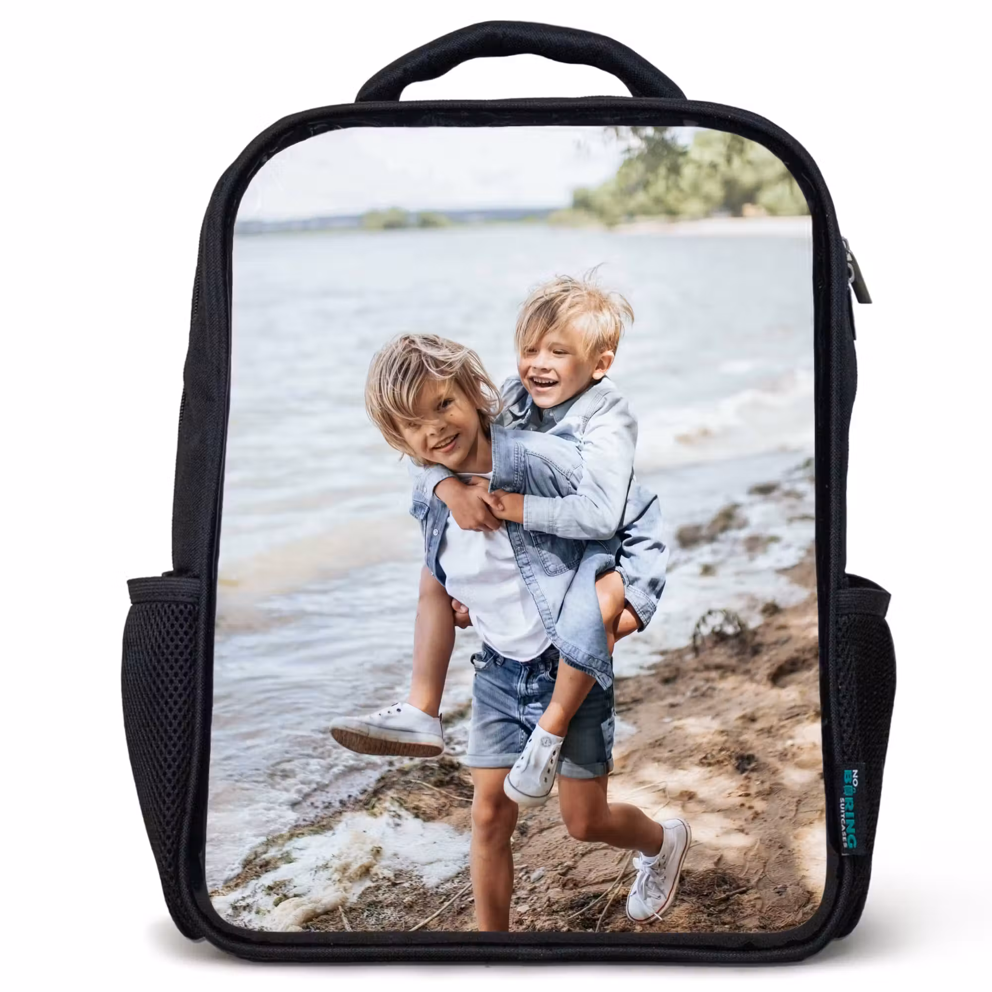 Kinderrugzak zwart met eigen foto