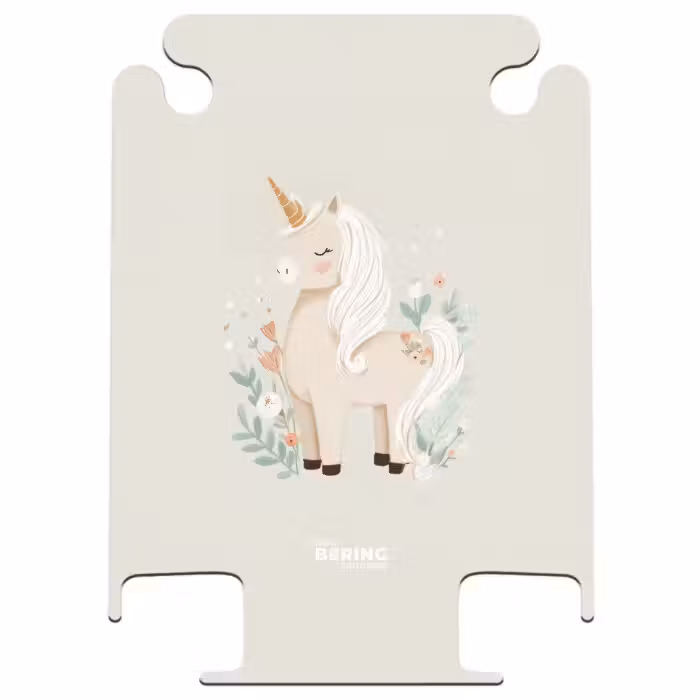 CaseSwap™ - Eenhoorn tussen bloemen in beige kleuren