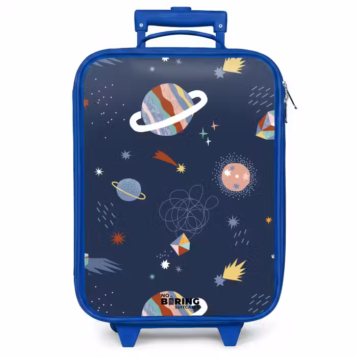Kinderkoffer - Blauw - Planeten in de hemel