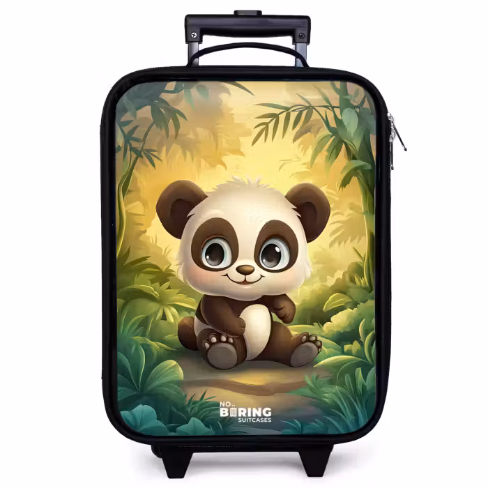 Kinderkoffer - Panda - Bamboebos - Groen