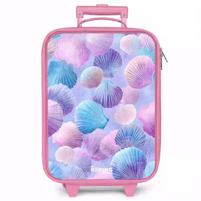 Kinderkoffer - Roze - Gekleurde schelpen op een paarse achtergrond