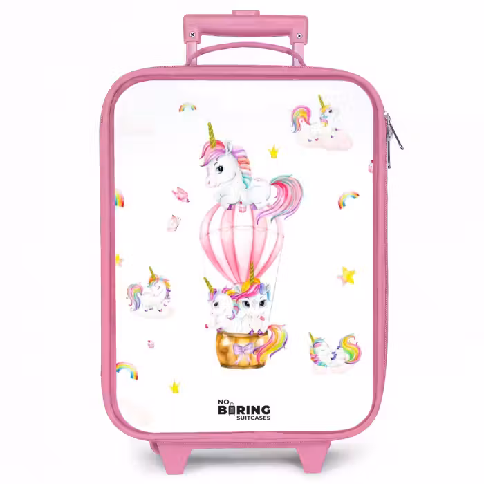 Kinderkoffer - Roze - Luchtige eenhoorns