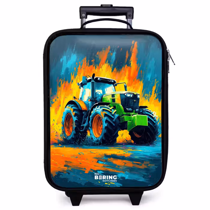 Kinderkoffer - Tractor - Groen - Abstract - Penseelstreken