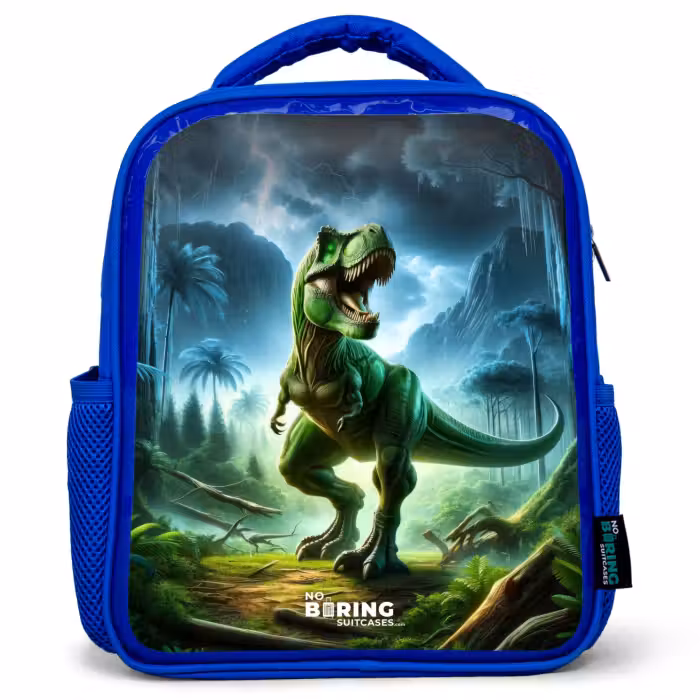 Kinderrugzak met naam - Blauw - Junglosaurus