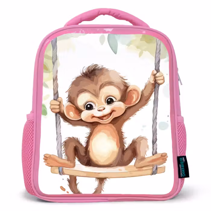 Kinderrugzak - Roze - Aap - Dier - Kinderen - Jungle