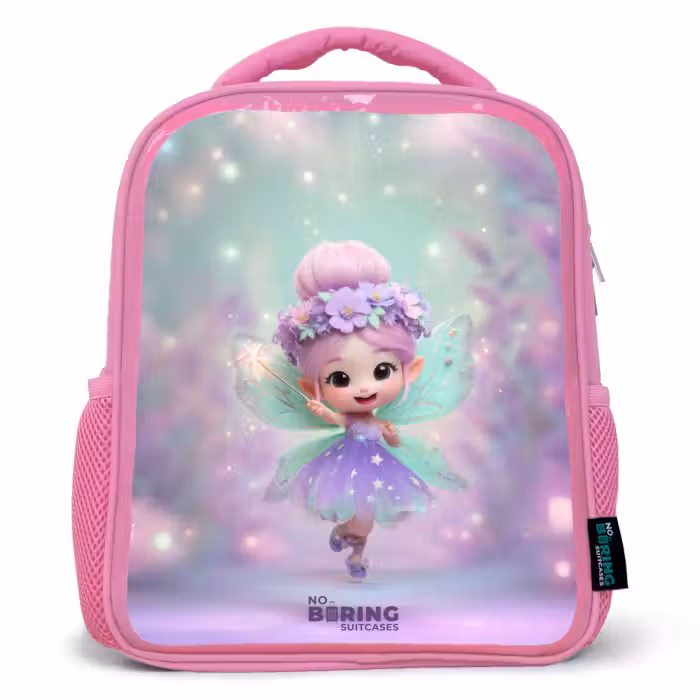 Kinderrugzak met naam - Roze - Elf - Tover - Magisch