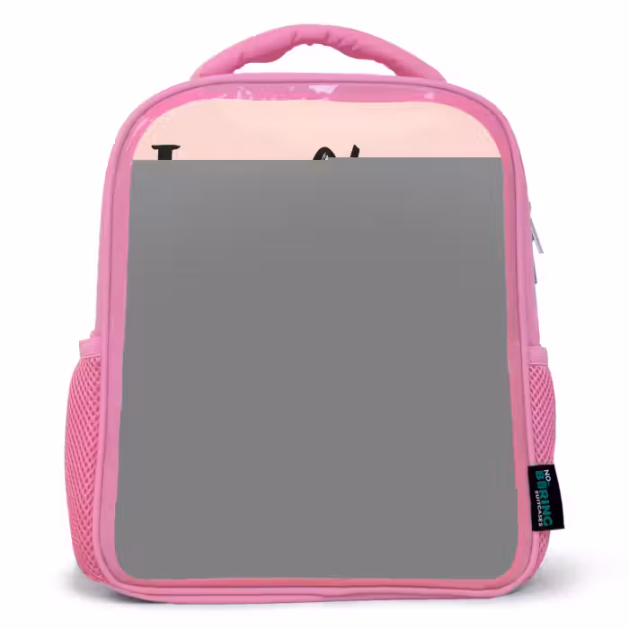 Kinderrugzak met naam - Roze - Kawai - Varken - Roze