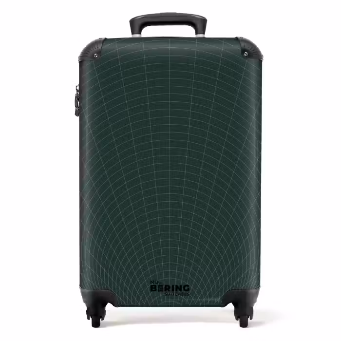 Koffer - Abstract - Groen gridpatroon