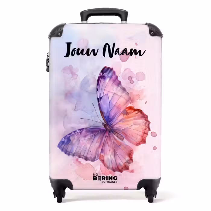 Koffer met naam - Aquarel aurora