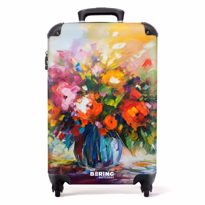 Koffer - Bloemen - Kleurrijk - Bloempot - Olieverf
