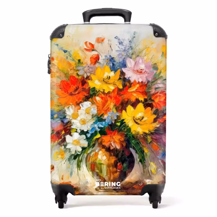 Koffer - Bloemen - Kleurrijk - Olieverf - Bloempot