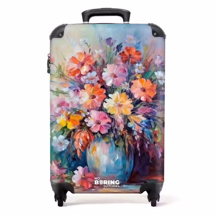 Koffer - Bloemen - Kunst - Schilderij - Lente - Boeket