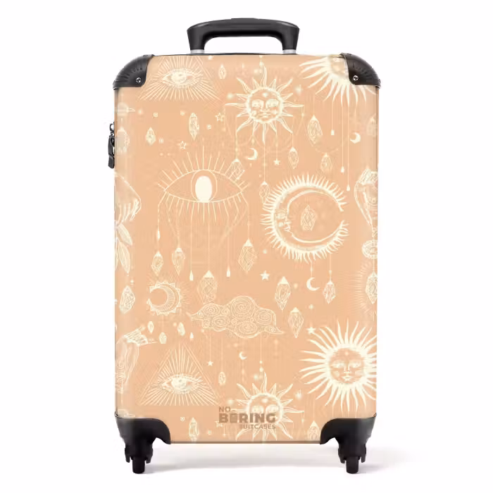 Koffer - Boho - Licht oranje hemelpatroon