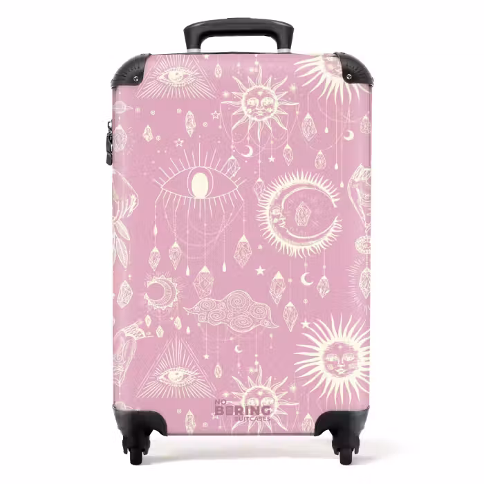 Koffer - Boho - Roze hemelpatroon