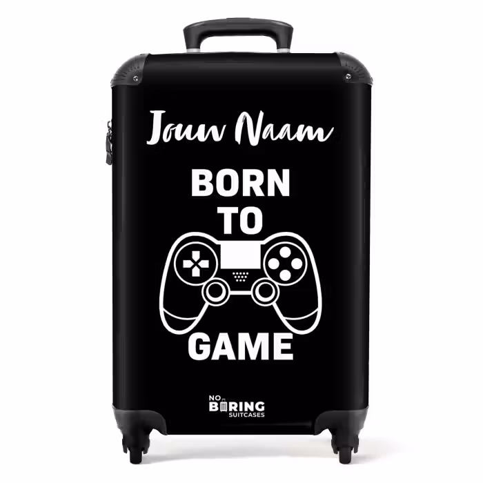 Koffer met naam - Born to Game