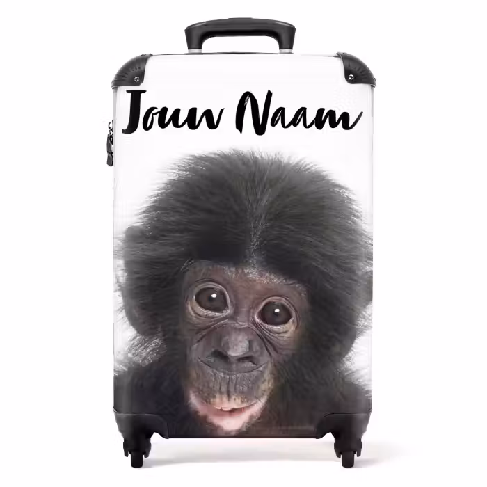 NBS - Handbagage koffer - Kinderen Unisex - Charlie Chimp