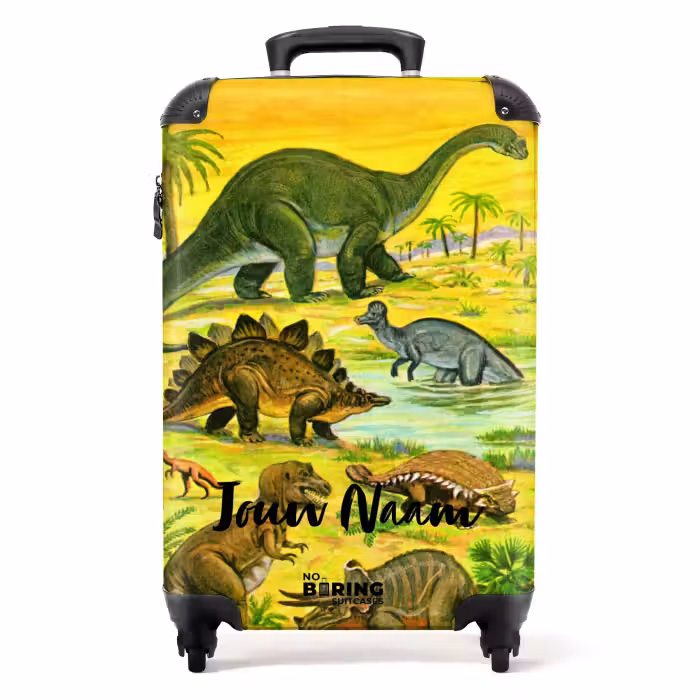 Koffer met naam - Dinosaurus in Dinosaurusland