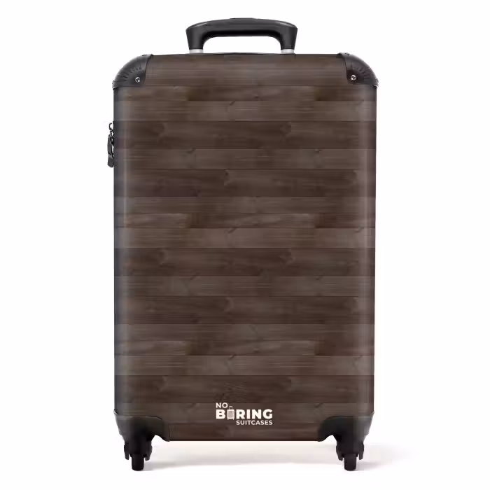 Koffer - Donkere houtstructuur
