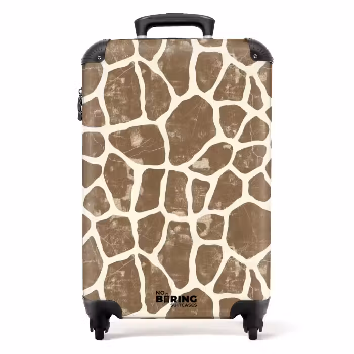 Koffer - Giraf - Patroon - Beige - Bruin