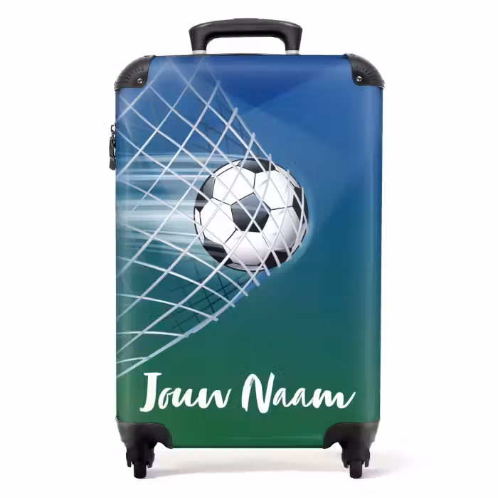 Koffer met naam - Goal-getter blauw