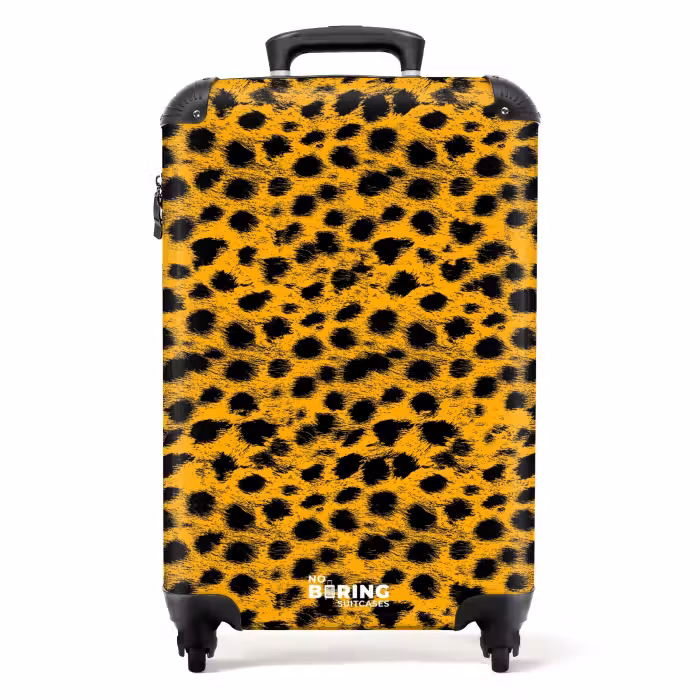 Koffer - Goudgele panterprint