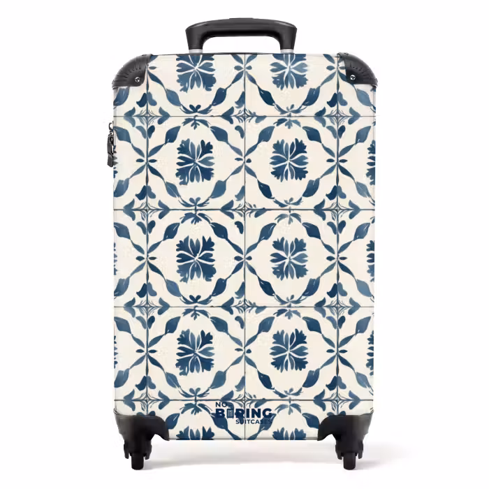 Koffer - Grafisch - Tegel - Blauw