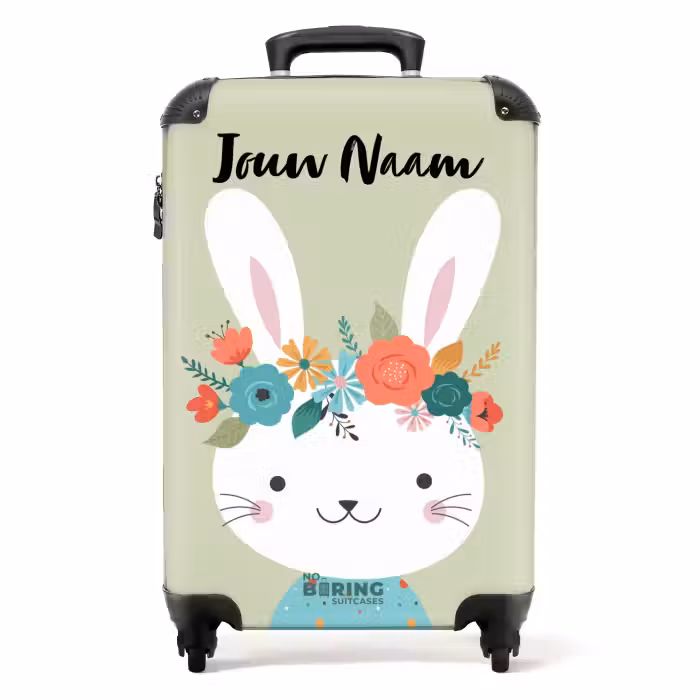 Koffer met naam - Hippie haas