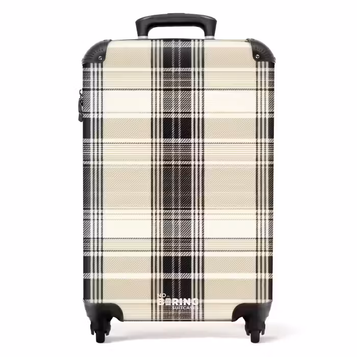 Koffer - Klassiek geruit patroon in beige