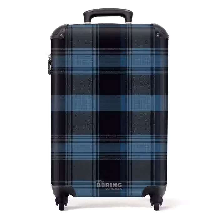 Koffer - Klassiek geruit patroon in blauw tinten