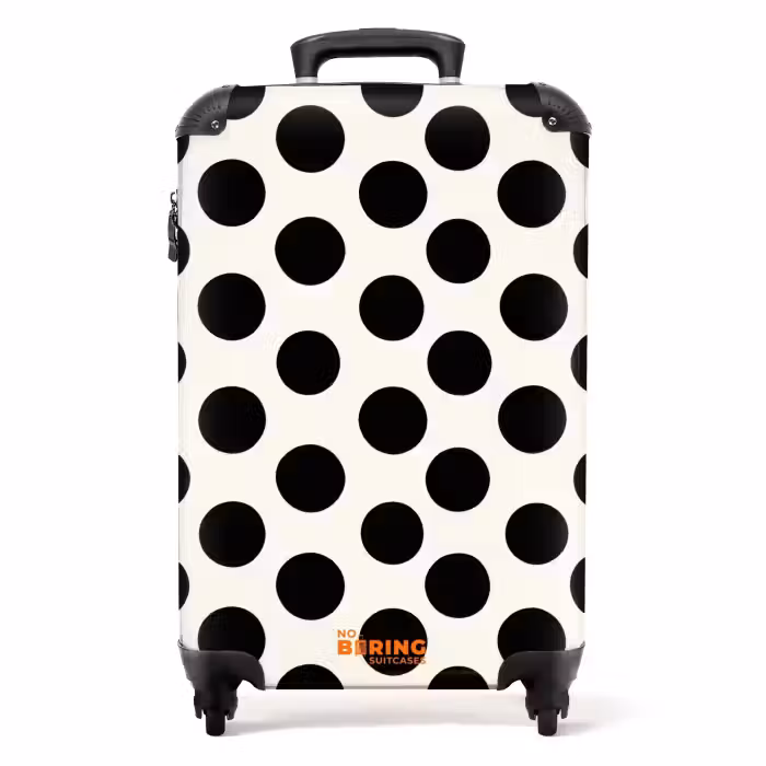 Koffer - Klassiek - Stippen - Zwart